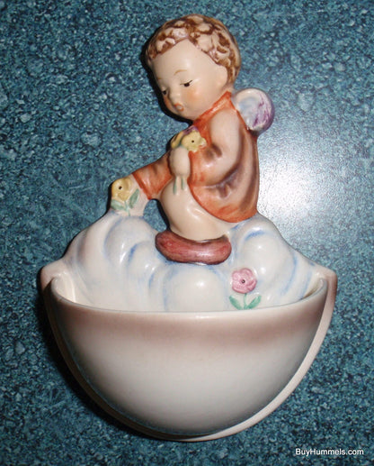 Goebel Hummel Angel Cloud Holy Water Font #206 - Angel in Clouds Wall Plaque - Reinhold Unger Master Sculptor