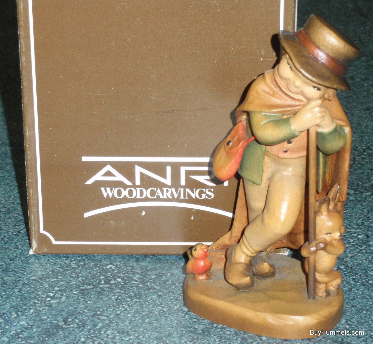 "The Weary Traveler" Anri Wood Carving by Juan Ferrandiz - Signed by Ulrich Bernardi