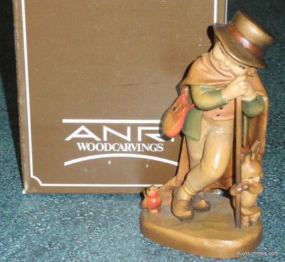 "The Weary Traveler" Anri Wood Carving by Juan Ferrandiz - Signed by Ulrich Bernardi
