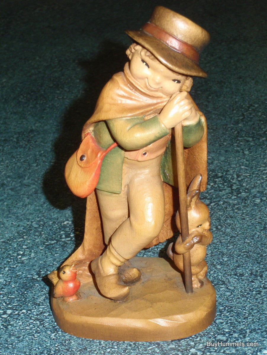 "The Weary Traveler" Anri Wood Carving by Juan Ferrandiz - Signed by Ulrich Bernardi