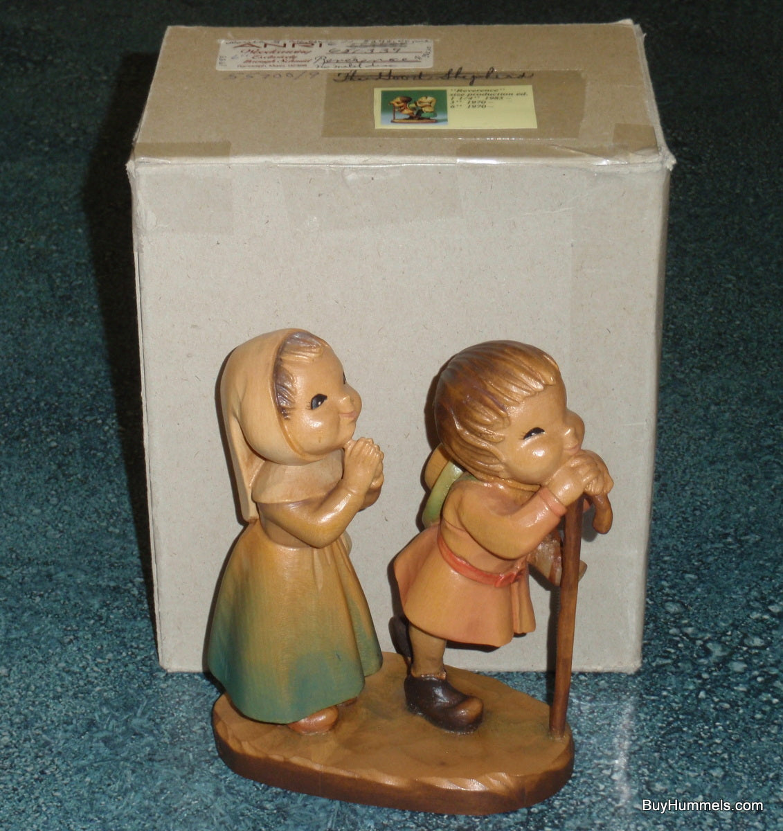 "Reverence" Anri Wood Carving by Juan Ferrandiz - Signed by Ulrich Bernardi