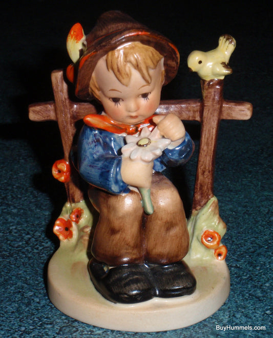 Goebel Hummel She Loves Me She Loves Me Not 174 TMK-1 Crown Mark Eyes Open Boy