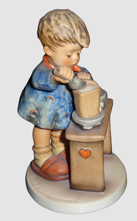 "A Fair Measure" Goebel Hummel Figurine #345 - Little Boy Cooking