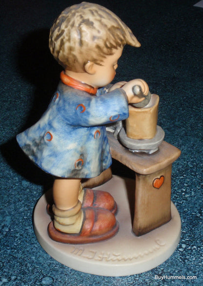 "A Fair Measure" Goebel Hummel Figurine #345 - Little Boy Cooking