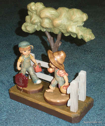 ANRI Sarah Kay Set: "Apple of My Eye" & "Dad's Helper" with Tree Display - Rare