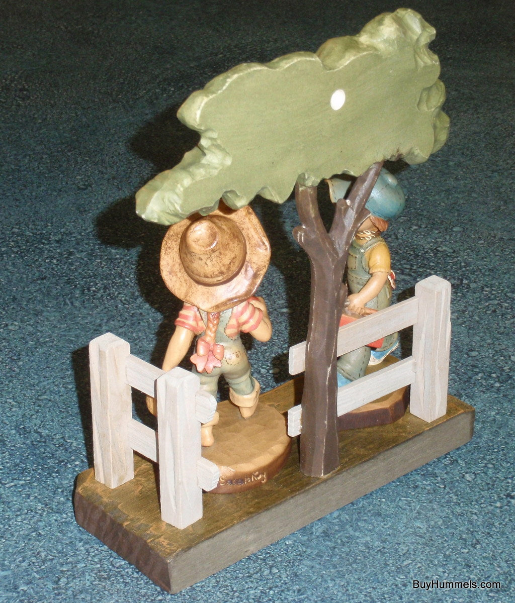 ANRI Sarah Kay Set: "Apple of My Eye" & "Dad's Helper" with Tree Display - Rare