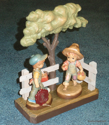ANRI Sarah Kay Set: "Apple of My Eye" & "Dad's Helper" with Tree Display - Rare