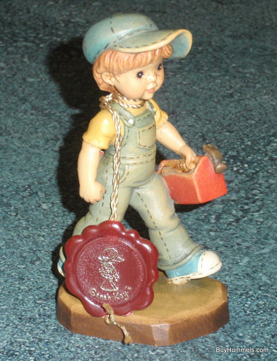 ANRI Sarah Kay Set: "Apple of My Eye" & "Dad's Helper" with Tree Display - Rare