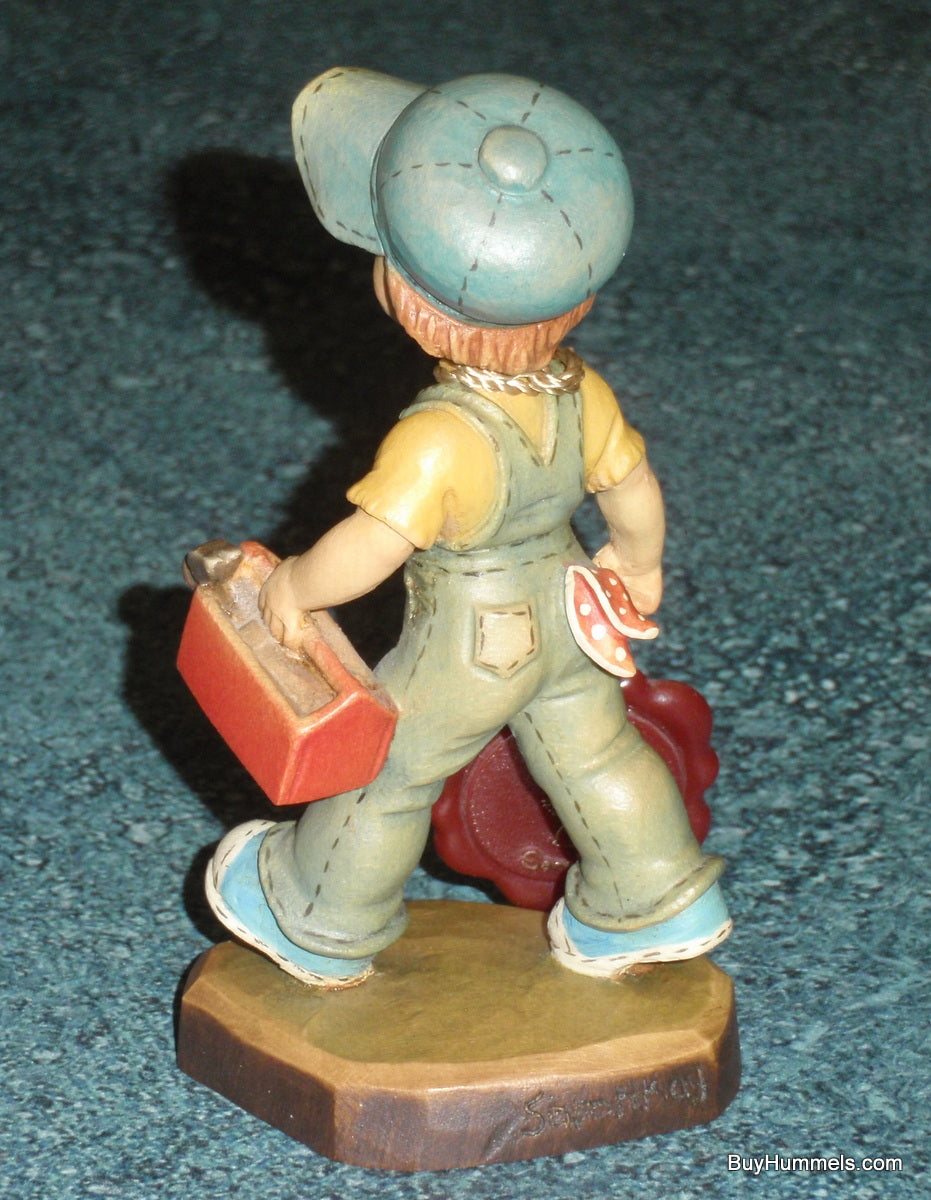 ANRI Sarah Kay Set: "Apple of My Eye" & "Dad's Helper" with Tree Display - Rare