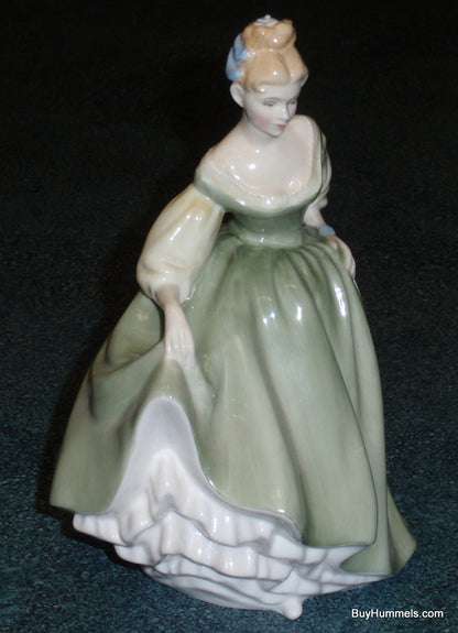 Royal Doulton "Fair Lady" HN 2193 Figurine Elegant Woman Dancing In Green Dress!