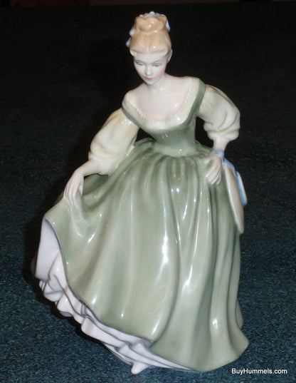 Royal Doulton "Fair Lady" HN 2193 Figurine Elegant Woman Dancing In Green Dress!