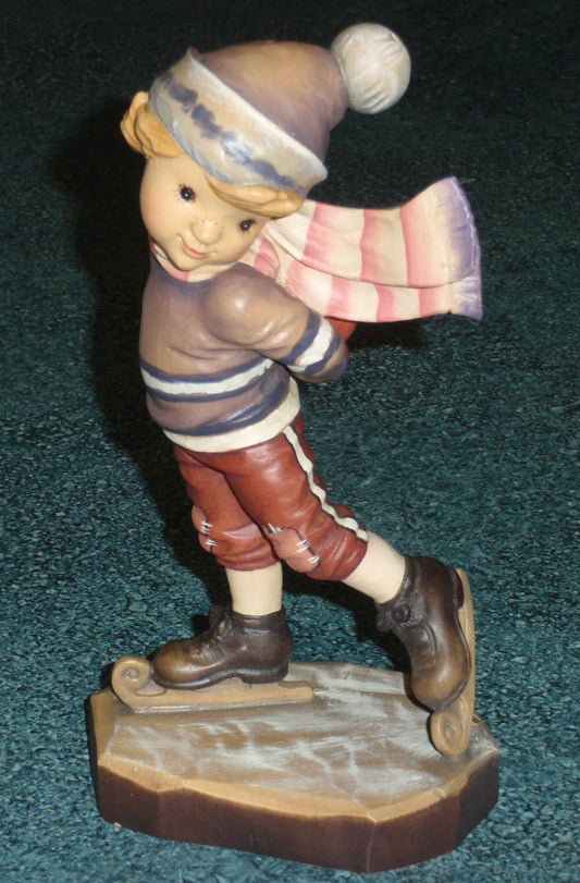 Anri Sarah Kay “Free Skating” Limited Edition 7" Figurine #57375 - Wintertime Gift!