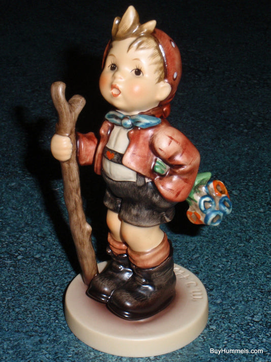 "Country Suitor" Goebel Hummel Figurine #760 - Boy With Bouquet Of Flowers!