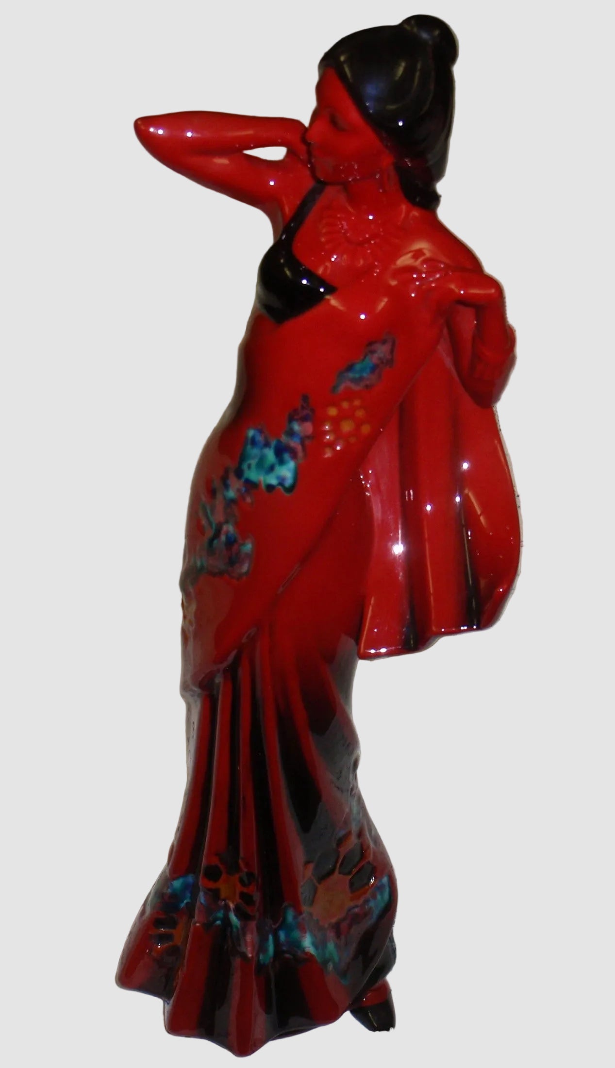 "Eastern Grace" Royal Doulton Flambe Red Figurine HN3683