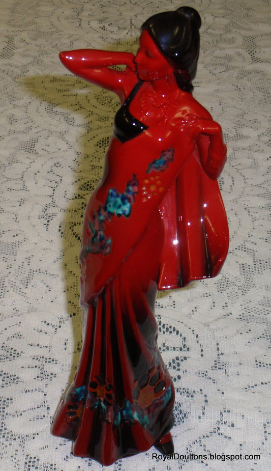 Royal Doulton Flambe Eastern Grace Red Figurine HN3683