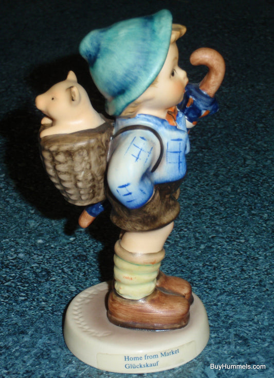 "Home From Market" Goebel Hummel Figurine #198 2/0 - Little Boy With Piglet!