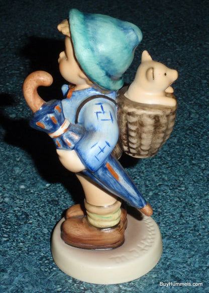 "Home From Market" Goebel Hummel Figurine #198 2/0 - Little Boy With Piglet!