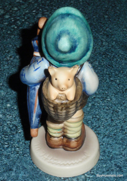 "Home From Market" Goebel Hummel Figurine #198 2/0 - Little Boy With Piglet!