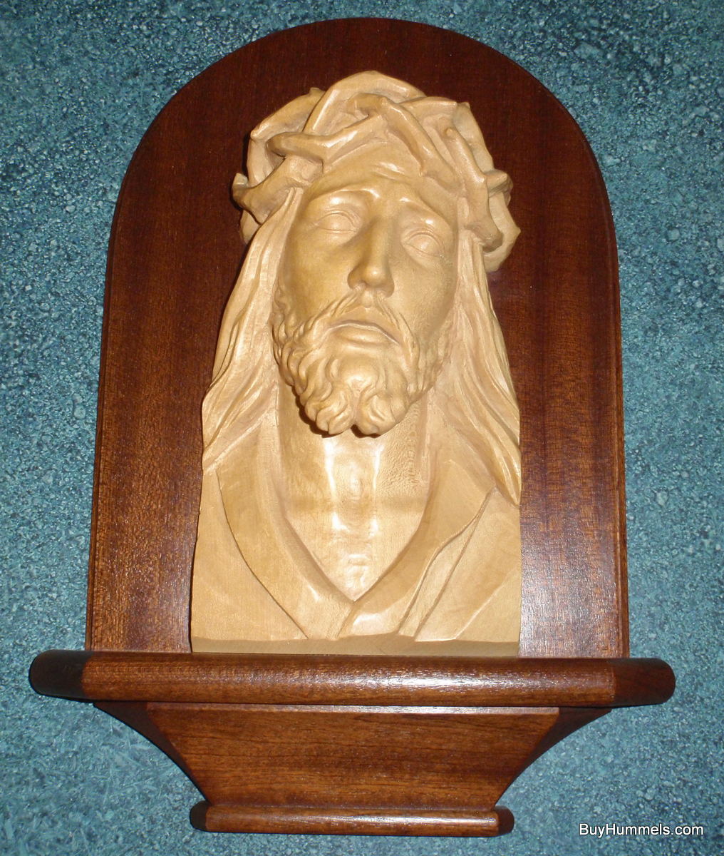 "Crown of Thorns" Anri Jesus Wood Carving #78060 - Signed Ulrich Bernardi (13")