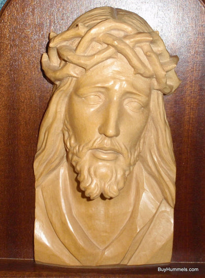 "Crown of Thorns" Anri Jesus Wood Carving #78060 - Signed Ulrich Bernardi (13")