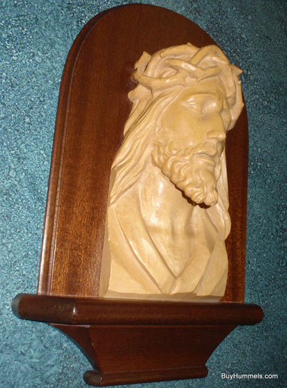 "Crown of Thorns" Anri Jesus Wood Carving #78060 - Signed Ulrich Bernardi (13")
