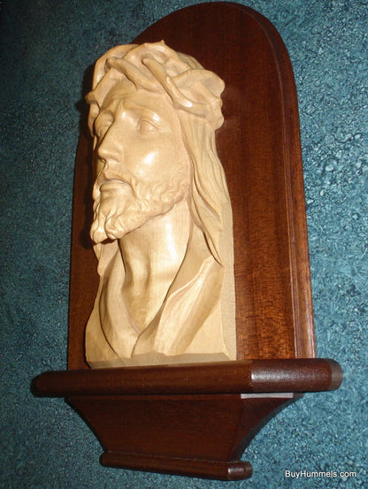 "Crown of Thorns" Anri Jesus Wood Carving #78060 - Signed Ulrich Bernardi (13")