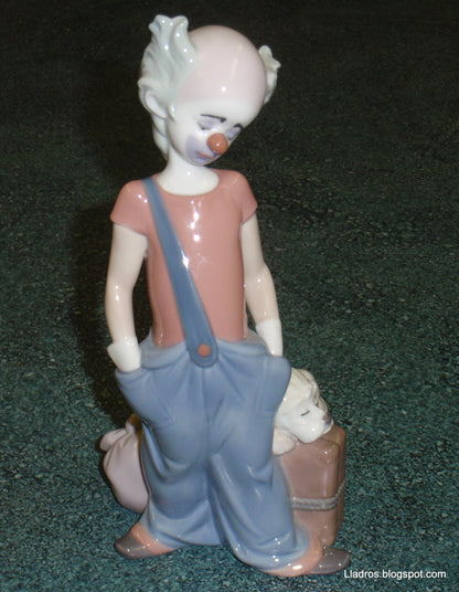 "Destination Big Top" Clown With Puppy Dog Lladro Figurine #6245 Glossy Finish