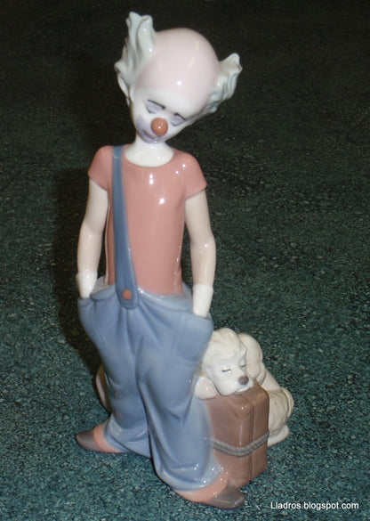 "Destination Big Top" Clown With Puppy Dog Lladro Figurine #6245 Glossy Finish