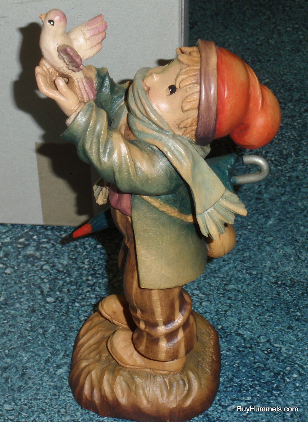 Anri Ferrandiz 6" FREEDOM BOUND Shepherd Nativity Wood carving Signed By Ferrandiz With Original Box - Fabulous Gift!