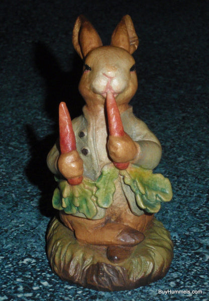 3" Anri Peter Rabbit Figurine - Peter Eating Two Carrots - Vintage F. Warne Collectible Gift From Italy!