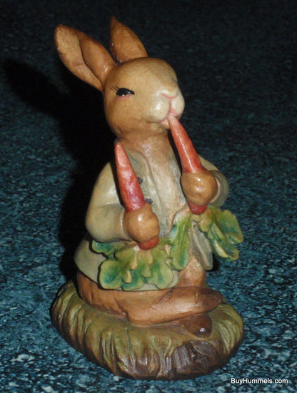 3" Anri Peter Rabbit Figurine - Peter Eating Two Carrots - Vintage F. Warne Collectible Gift From Italy!