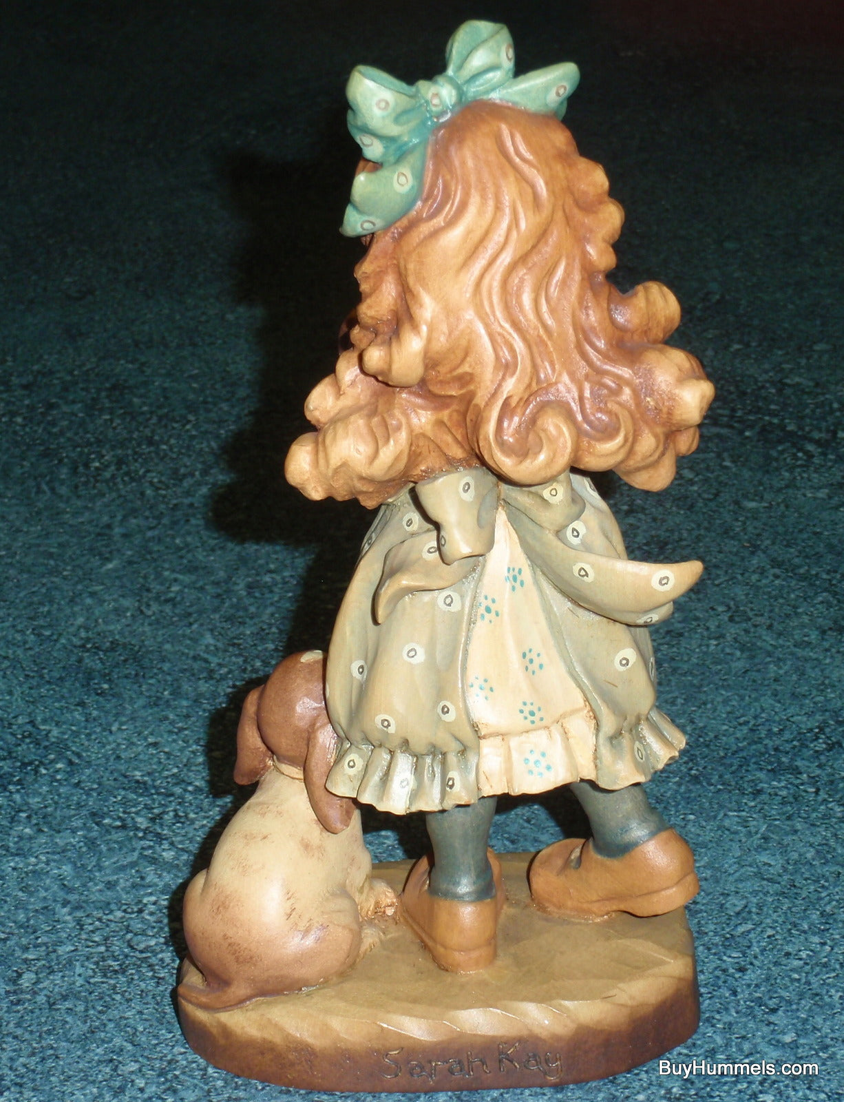 Anri Sarah Kay VALENTINE "Our Puppy" Figurine 7-1/2" With Original Box - Little Girl With Puppies - Adorable Gift!