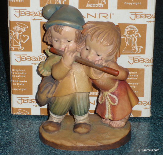 Anri Ferrandiz 6” Wood Carved Figurine “Duet” With Original Box!