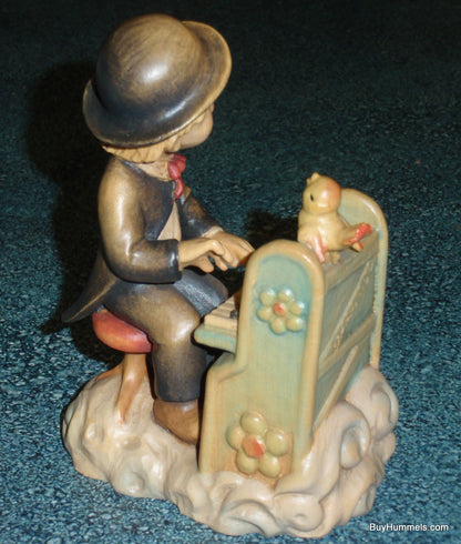 ANRI By Juan Ferrandiz Play It Again 5" Wood Carving Figurine With Box Piano Boy