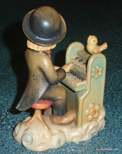 ANRI By Juan Ferrandiz Play It Again 5" Wood Carving Figurine With Box Piano Boy