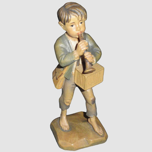 Anri Pied Piper of Hamelin Wood Carving Figurine Signed Ulrich Bernardi Italy