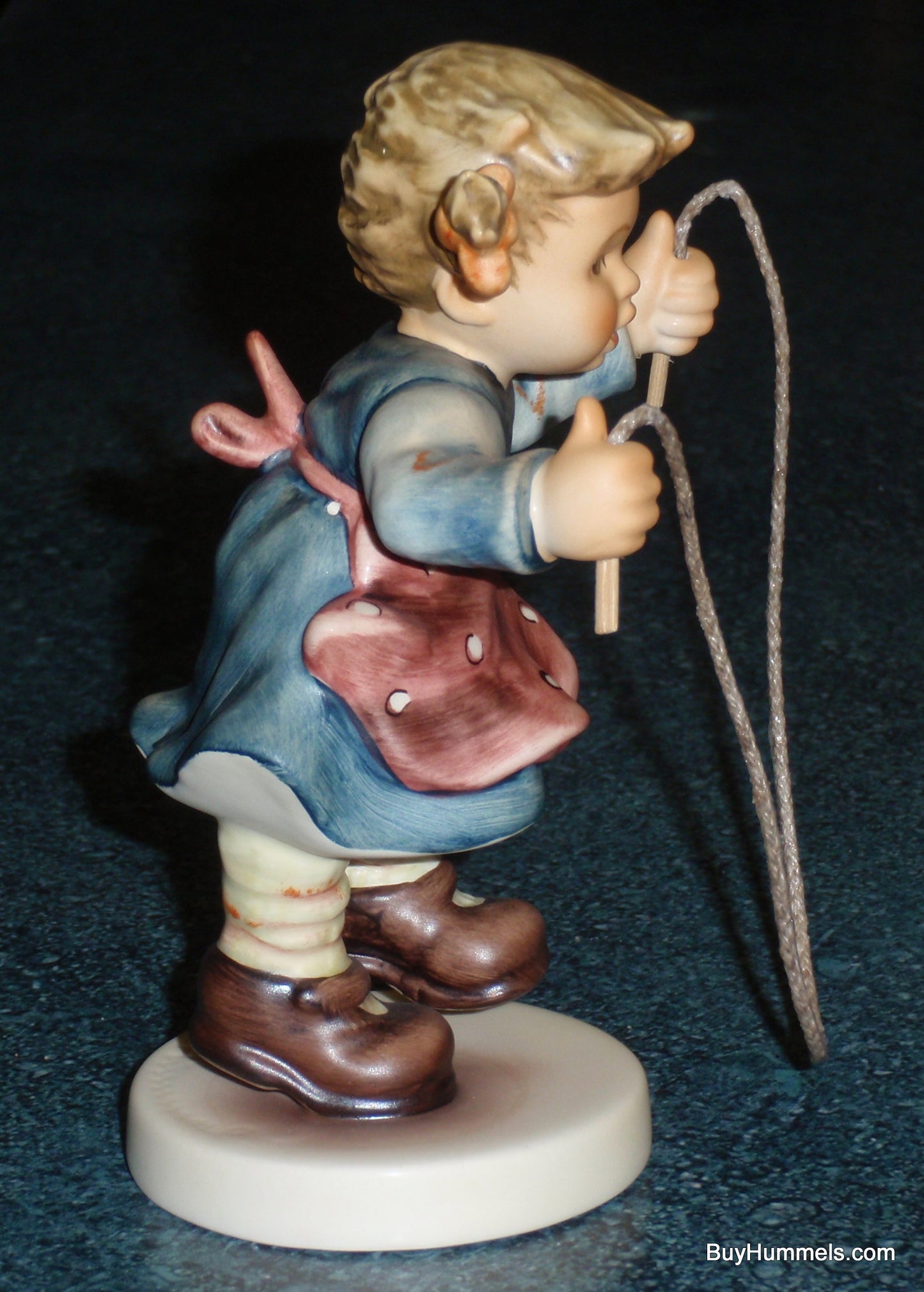 "Jump For Joy" Goebel Hummel Figurine #2048/A - Girl With Pigtails Jumping Rope - CUTE!