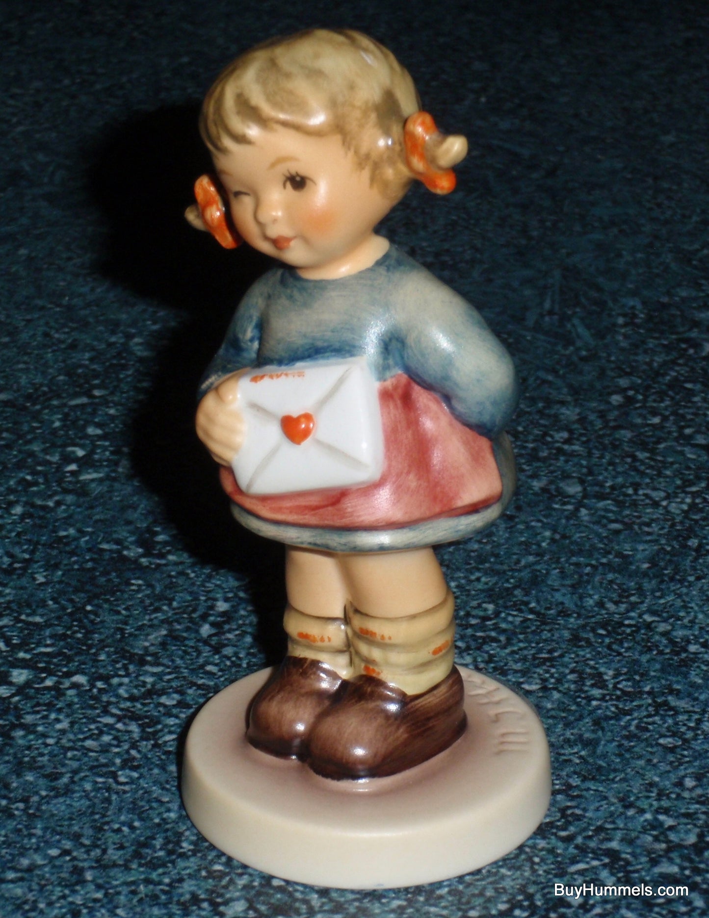 "Messages of Love" Goebel Hummel Figurine #2050/A - Girl in Blue Dress