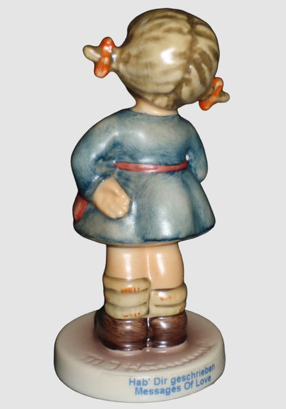 "Messages of Love" Goebel Hummel Figurine #2050/A - Girl in Blue Dress