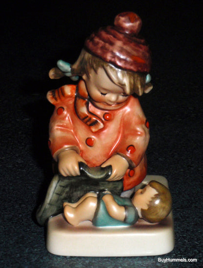 "Sleep Tight" Goebel Hummel Figurine #424 - Girl Tucking In Her Baby Brother!