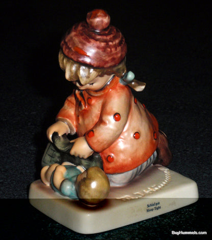 "Sleep Tight" Goebel Hummel Figurine #424 - Girl Tucking In Her Baby Brother!