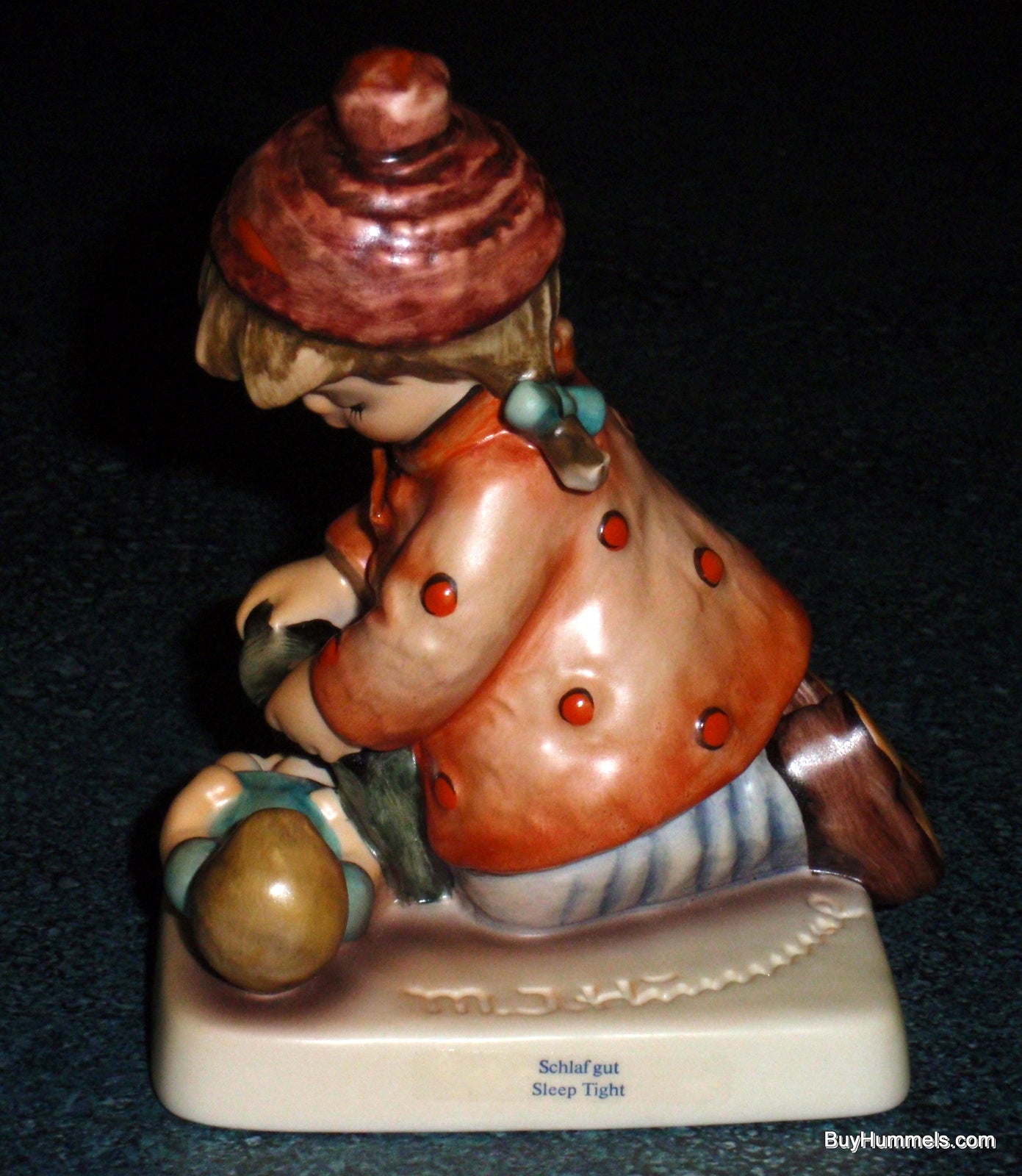 "Sleep Tight" Goebel Hummel Figurine #424 - Girl Tucking In Her Baby Brother!