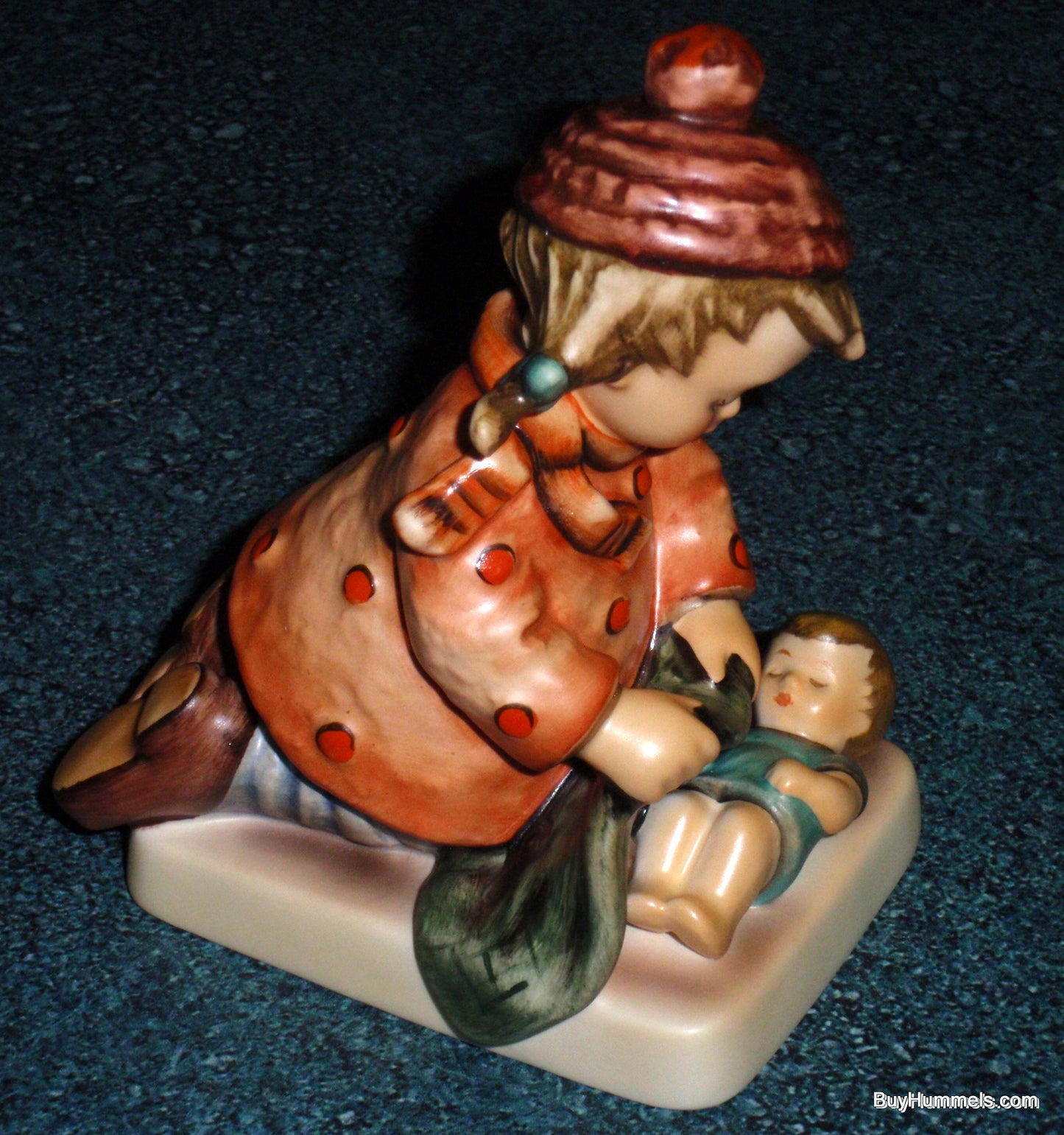 "Sleep Tight" Goebel Hummel Figurine #424 - Girl Tucking In Her Baby Brother!