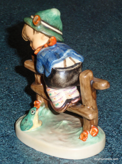 Retreat To Safety Goebel Hummel Figurine #201 2/0 - Little Boy On Fence With Frog!