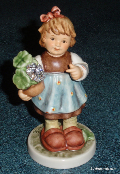 "Lucky Girl" Goebel Hummel Figurine #2387 - With Swarovski Crystal Clover