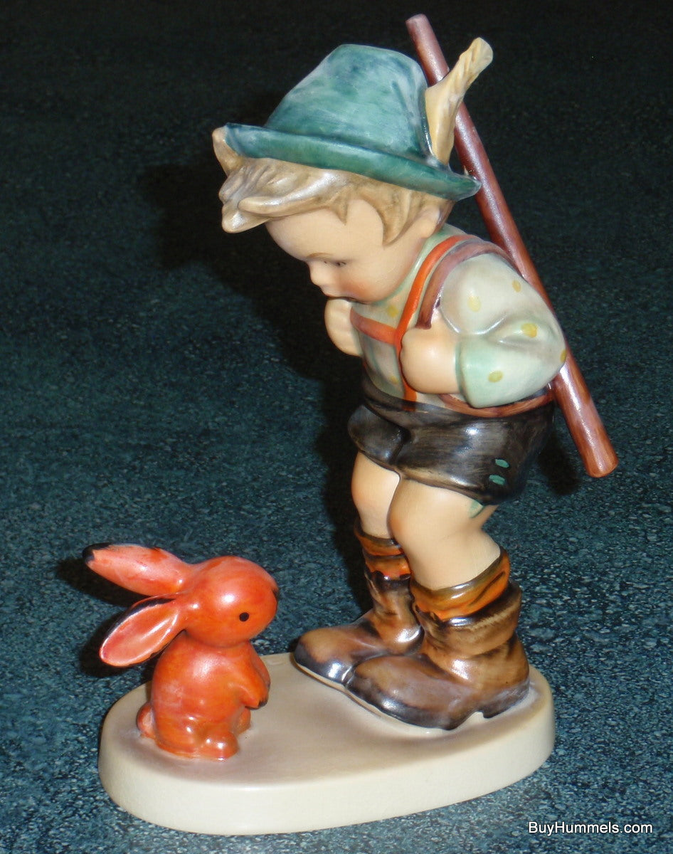 **LARGE** Sensitive Hunter Goebel Hummel Figurine #6/II Boy With Bunny - RARE!