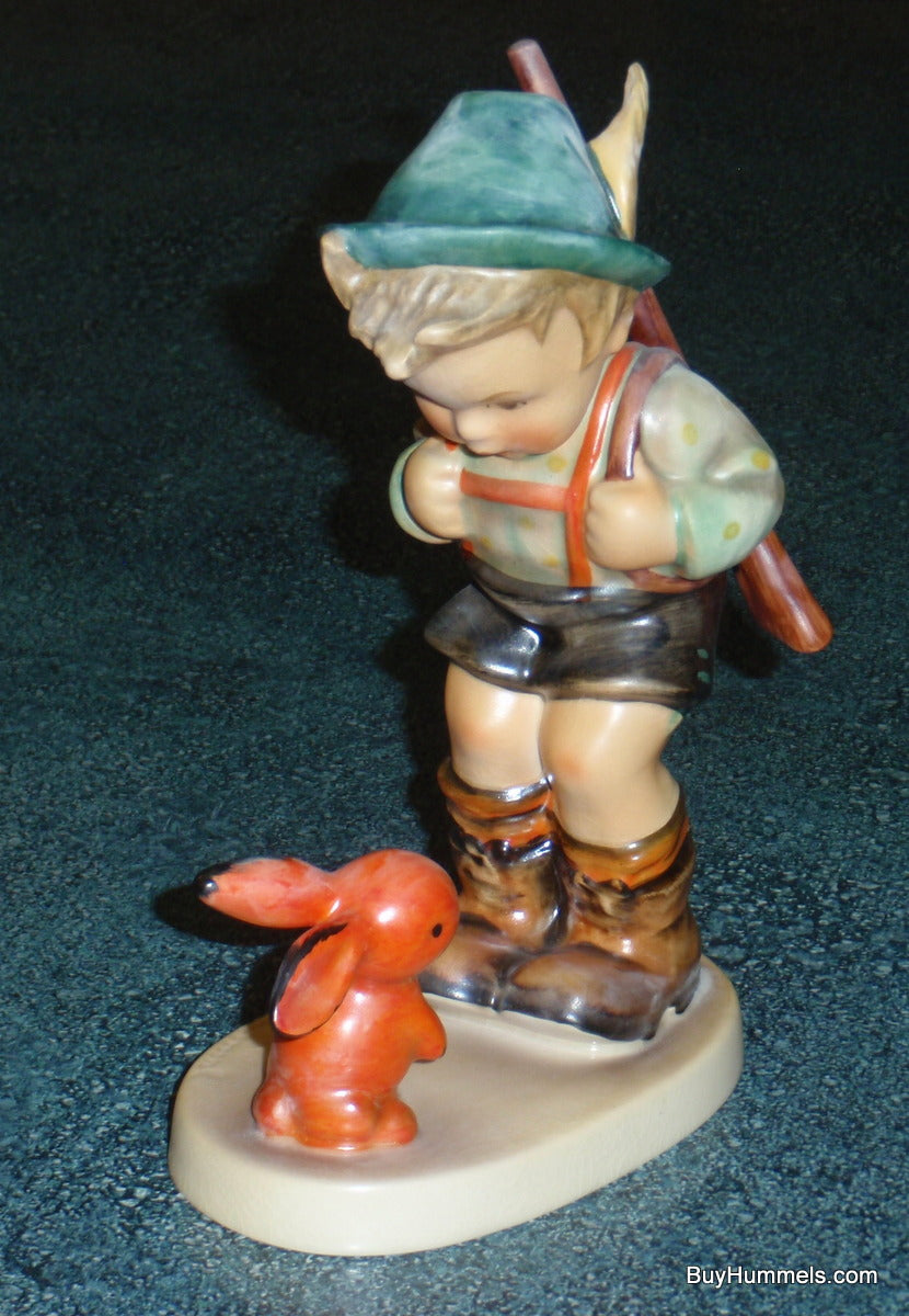 **LARGE** Sensitive Hunter Goebel Hummel Figurine #6/II Boy With Bunny - RARE!