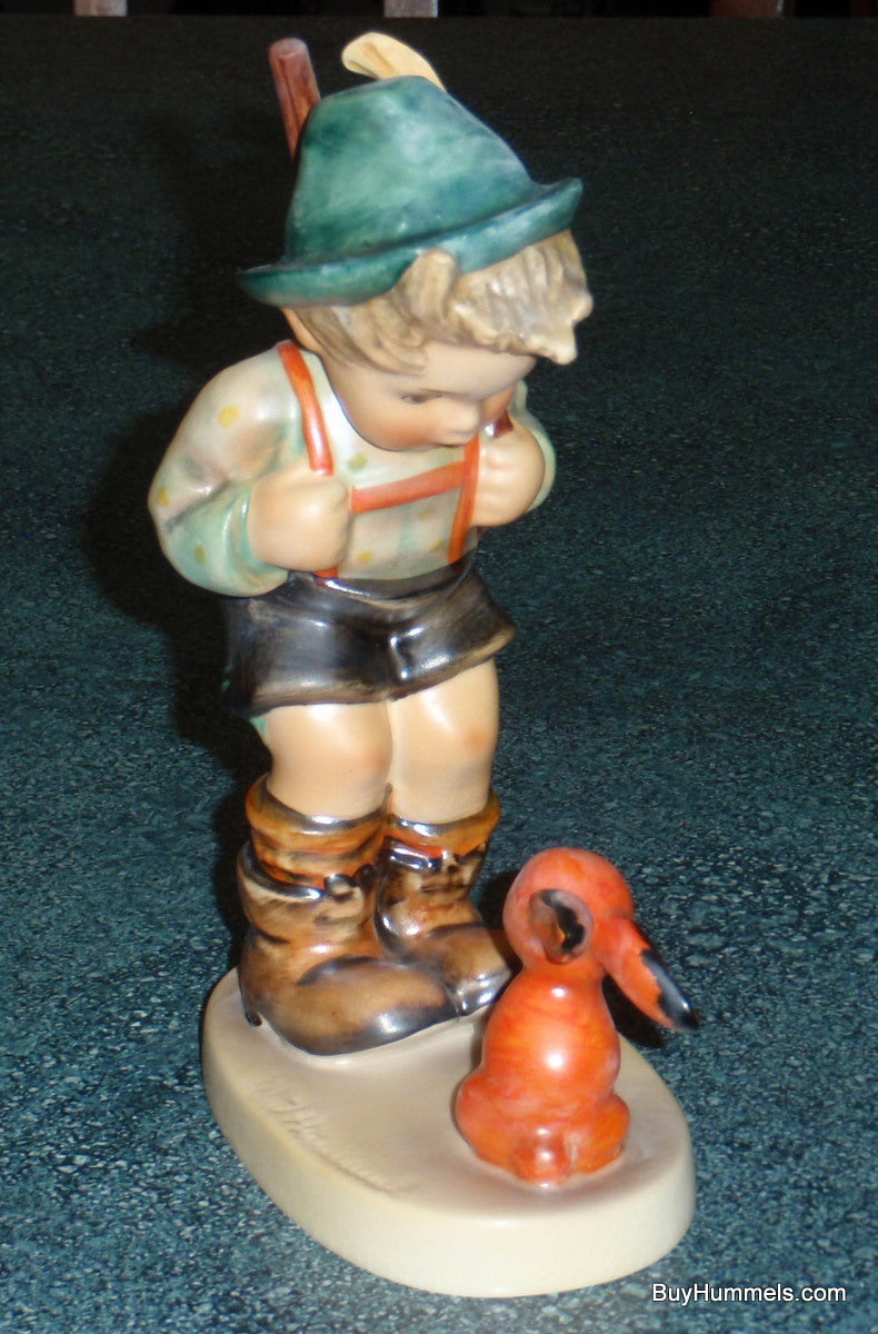 **LARGE** Sensitive Hunter Goebel Hummel Figurine #6/II Boy With Bunny - RARE!