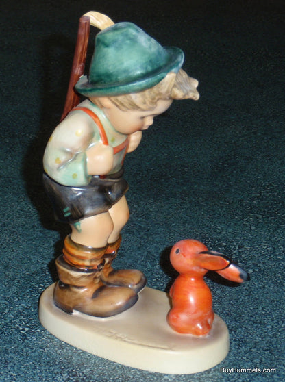 **LARGE** Sensitive Hunter Goebel Hummel Figurine #6/II Boy With Bunny - RARE!