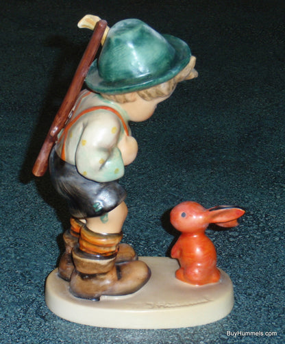 **LARGE** Sensitive Hunter Goebel Hummel Figurine #6/II Boy With Bunny - RARE!